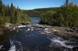 Our view from the top of the falls at the cabin.